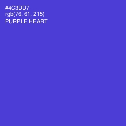 #4C3DD7 - Purple Heart Color Image